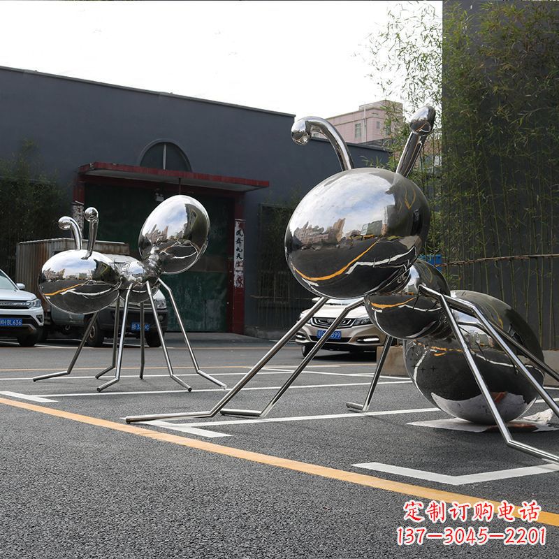 山西不锈钢蚂蚁城市街道雕塑摆件