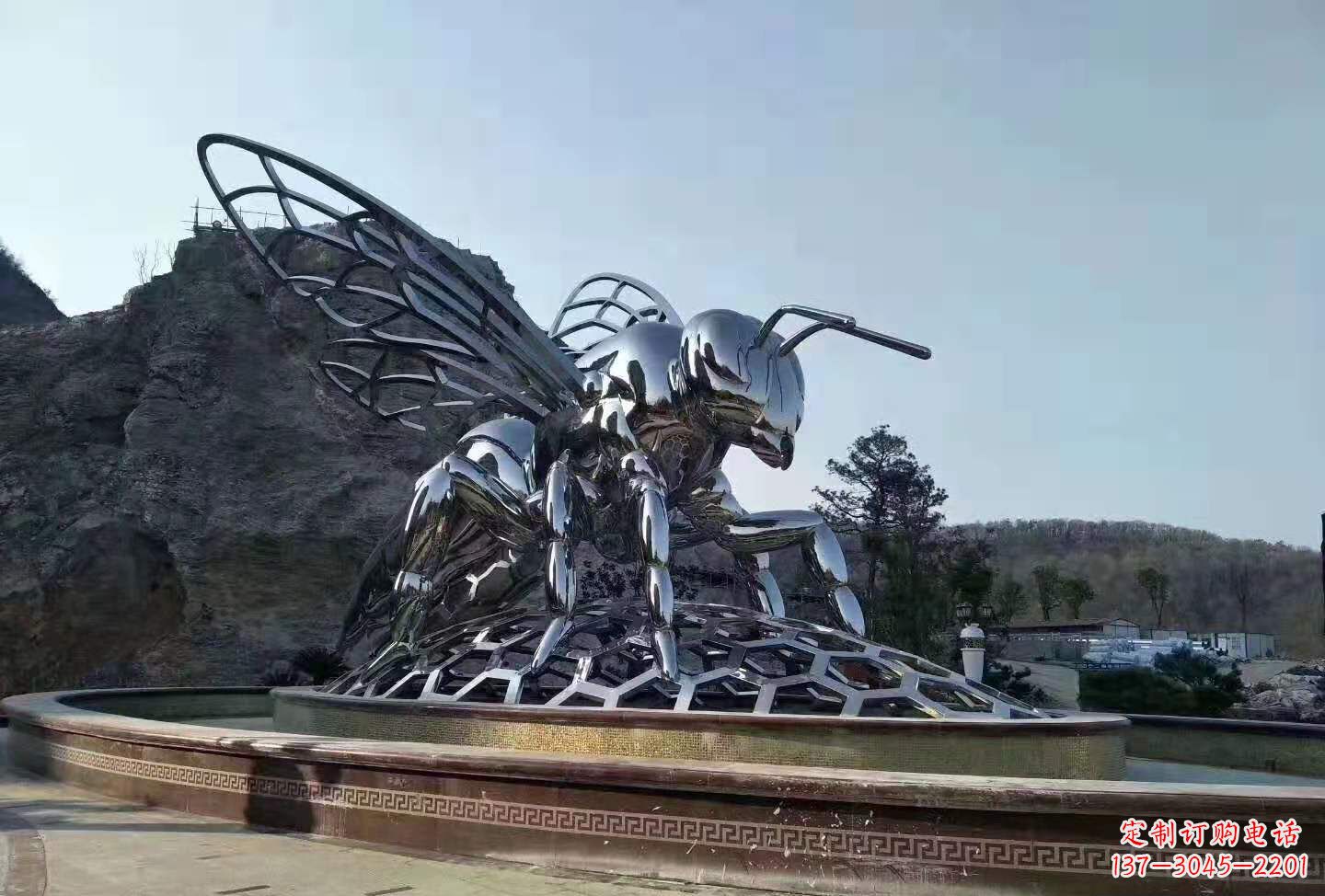 山西不锈钢蚂蚁雕塑广场景观雕塑大型动物雕塑