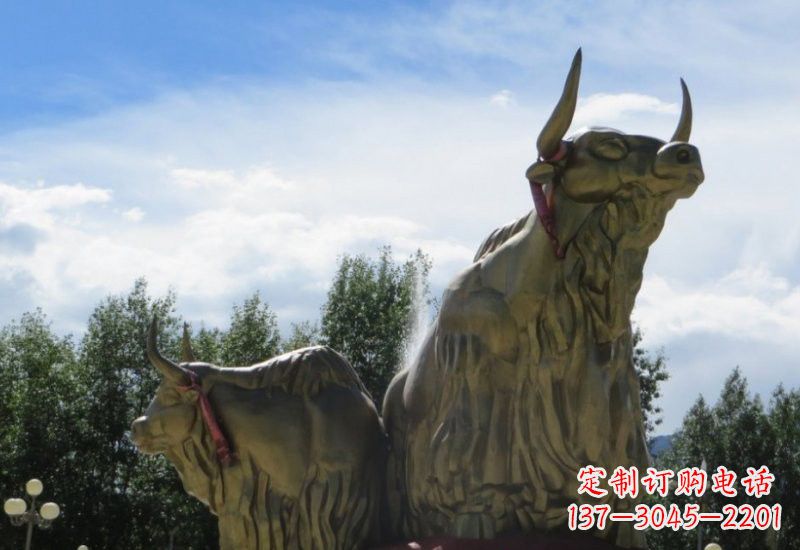 山西不锈钢牦牛雕塑