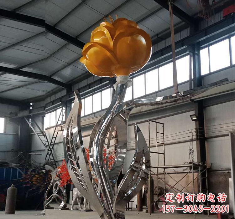 山西不锈钢玫瑰花雕塑一款非凡的艺术品