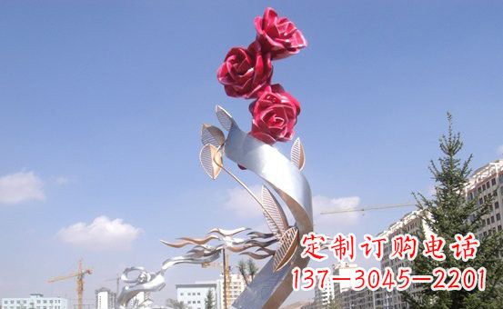 山西不锈钢玫瑰雕塑精致的艺术之美