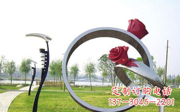 山西不锈钢玫瑰花戒指精致雕塑之美