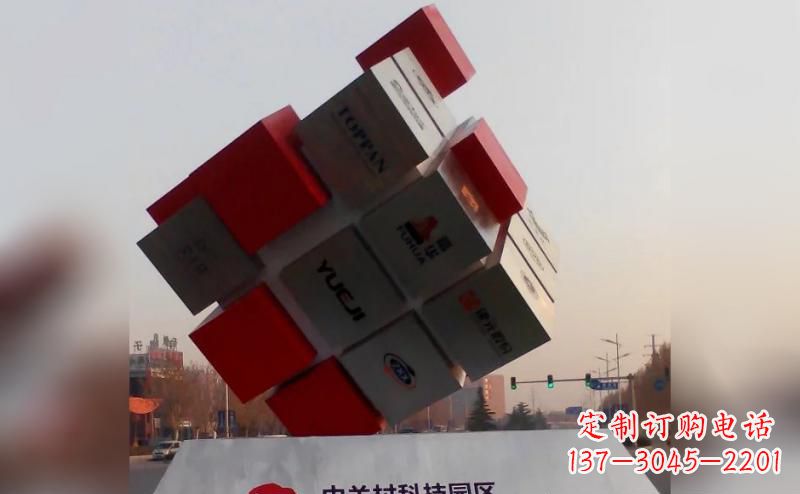 山西不锈钢魔方雕塑艺术精灵的精彩表现