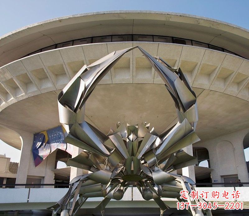 山西不锈钢螃蟹雕塑美观耐候的户外装饰
