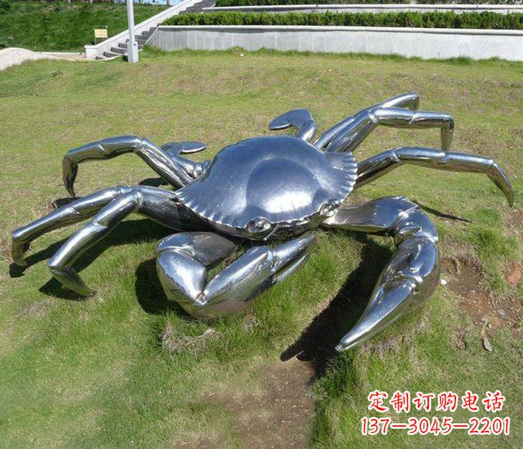 山西不锈钢螃蟹雕塑——给景观增添灵动之美