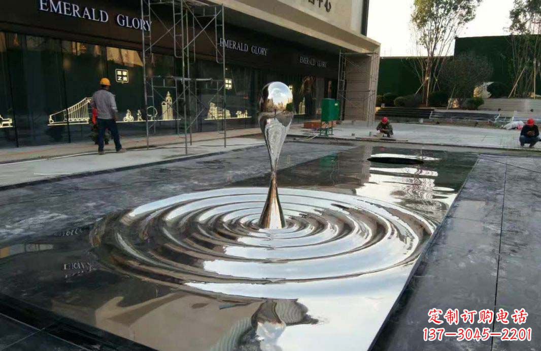 山西不锈钢水滴雕塑美丽的艺术表现