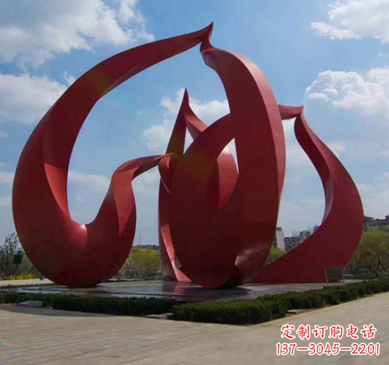 山西不锈钢喷漆凤凰雕塑