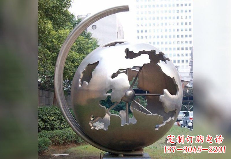 山西不锈钢地球仪雕塑艺术与科学的结合