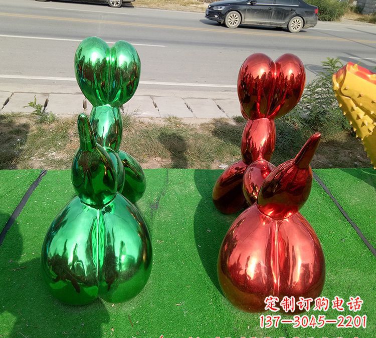 山西不锈钢气球狗雕塑
