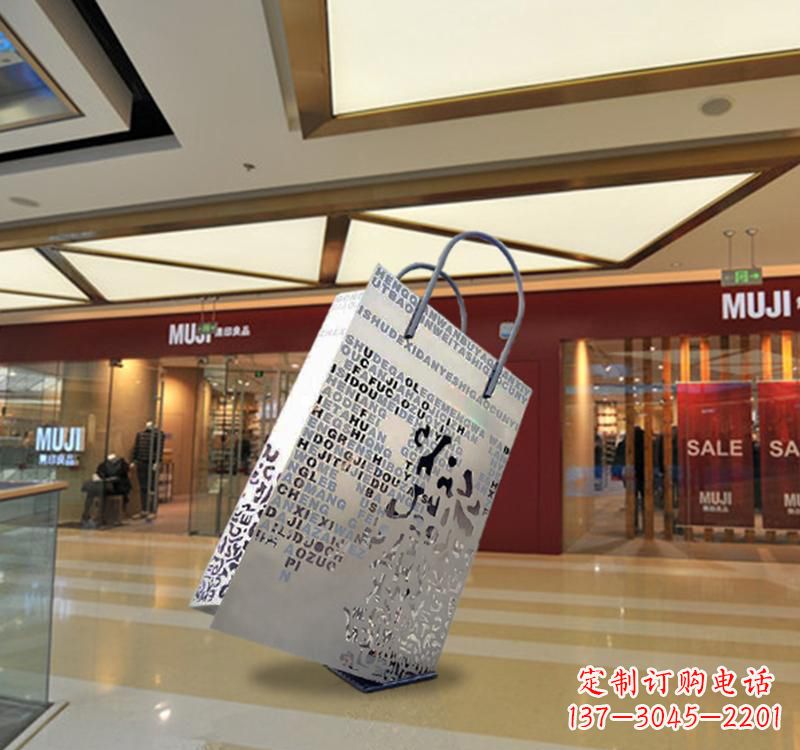 山西不锈钢购物袋雕塑给消费者带来更好的购物体验
