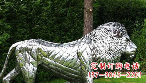 山西不锈钢狮子雕塑拥有经典古典风格