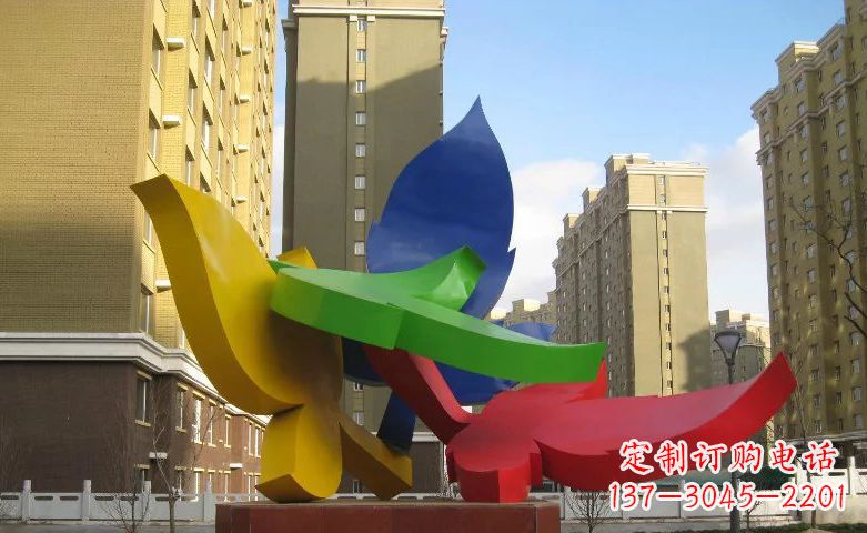 山西不锈钢树叶景观雕塑