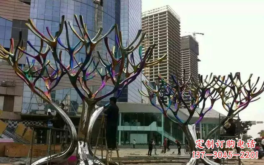 山西不锈钢树枝景观雕塑