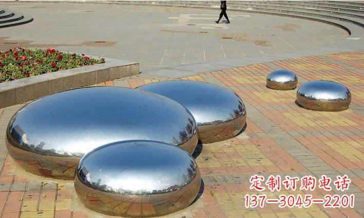 山西不锈钢水滴雕塑 (2)
