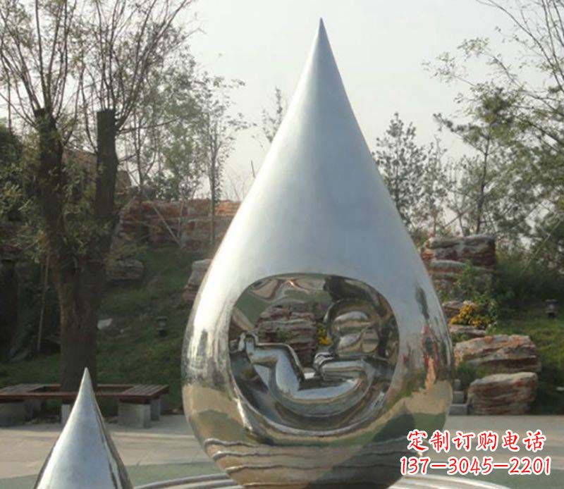 山西不锈钢水滴雕塑1