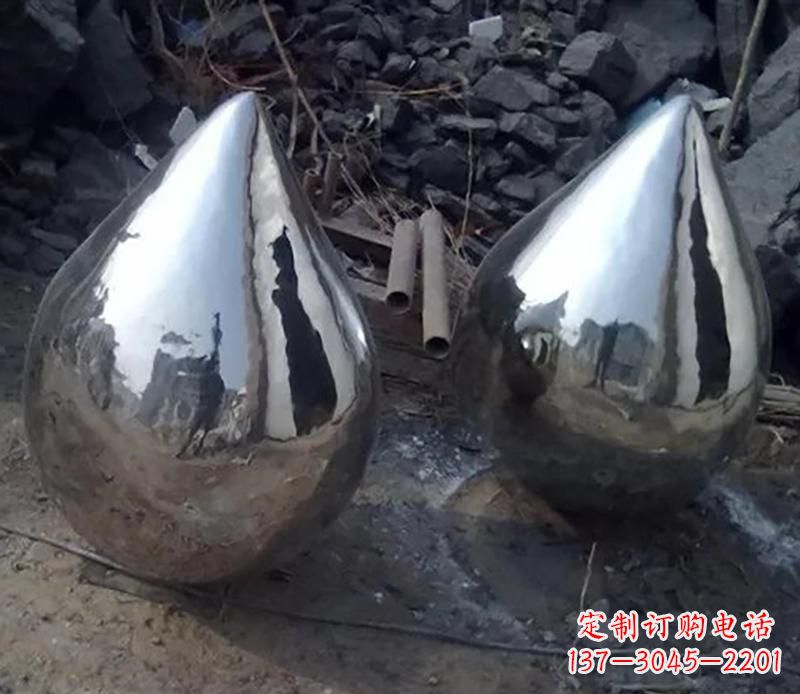 山西不锈钢水滴景观雕塑