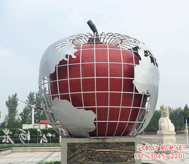 山西不锈钢水果雕塑