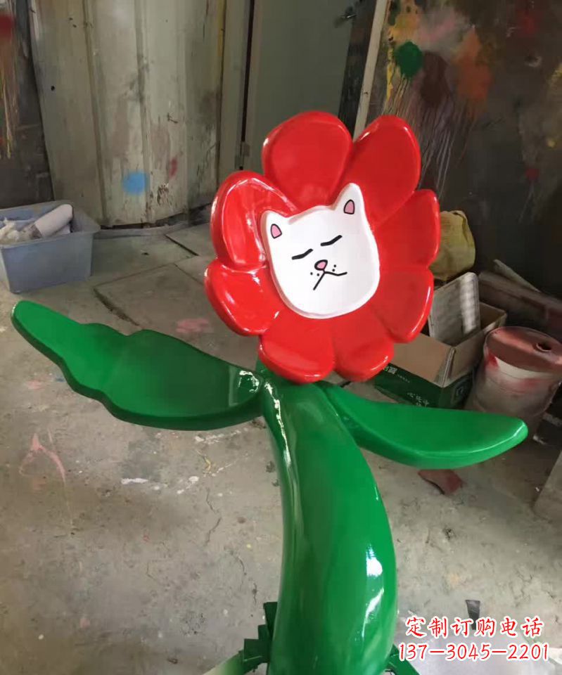 山西不锈钢太阳花雕塑美丽的景观装饰