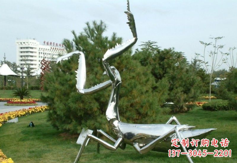 山西不锈钢螳螂雕塑艺术的精美结晶