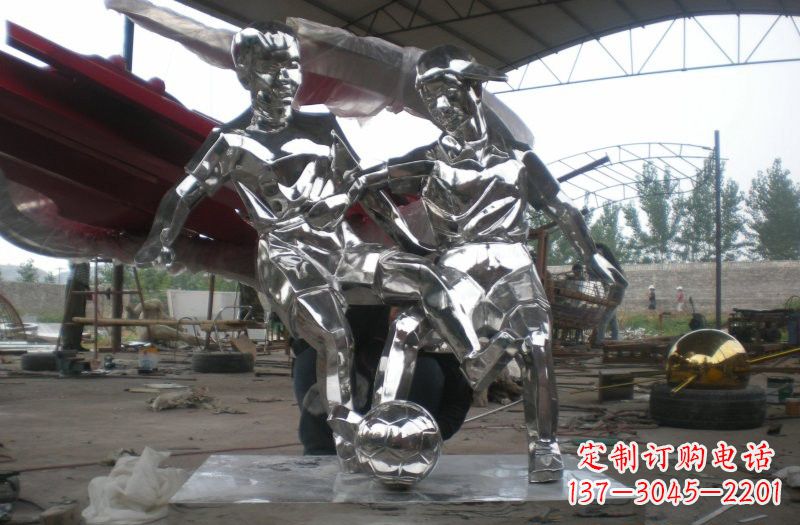 山西不锈钢足球雕塑精美的艺术品