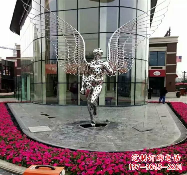 山西不锈钢天使雕塑传递着爱的美丽