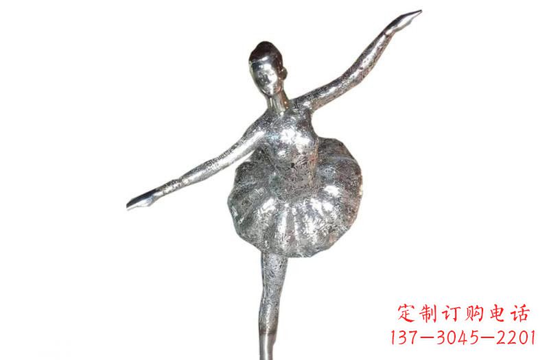 山西不锈钢跳芭蕾的女孩雕塑