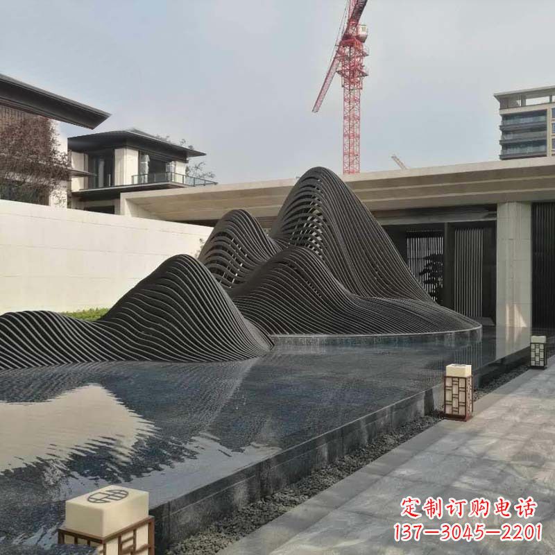 山西不锈钢铁艺假山艺术性的美化