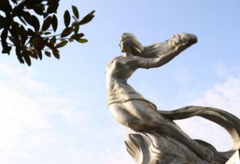 山西女娲传承中华神话的不锈钢雕塑