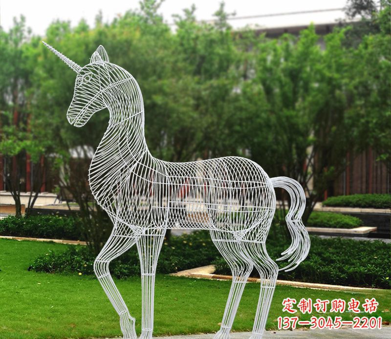 山西不锈钢马雕精美艺术品