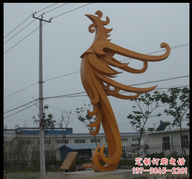 山西不锈钢凤凰雕塑抽象艺术的精美杰作