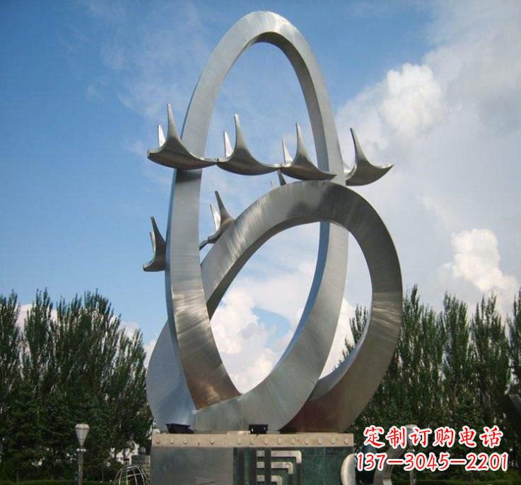 山西大雁飞翔——不锈钢现代大雁雕塑