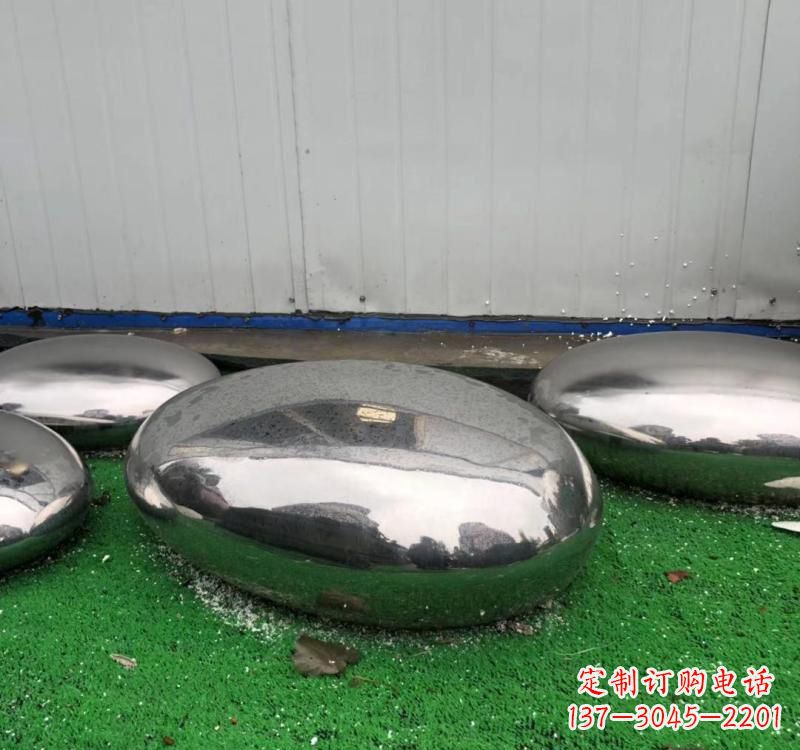 山西不锈钢现代艺术鹅卵石雕塑