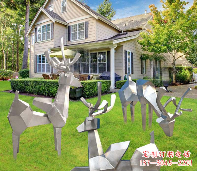 山西不锈钢小鹿雕塑艺术品中最美丽的灵魂