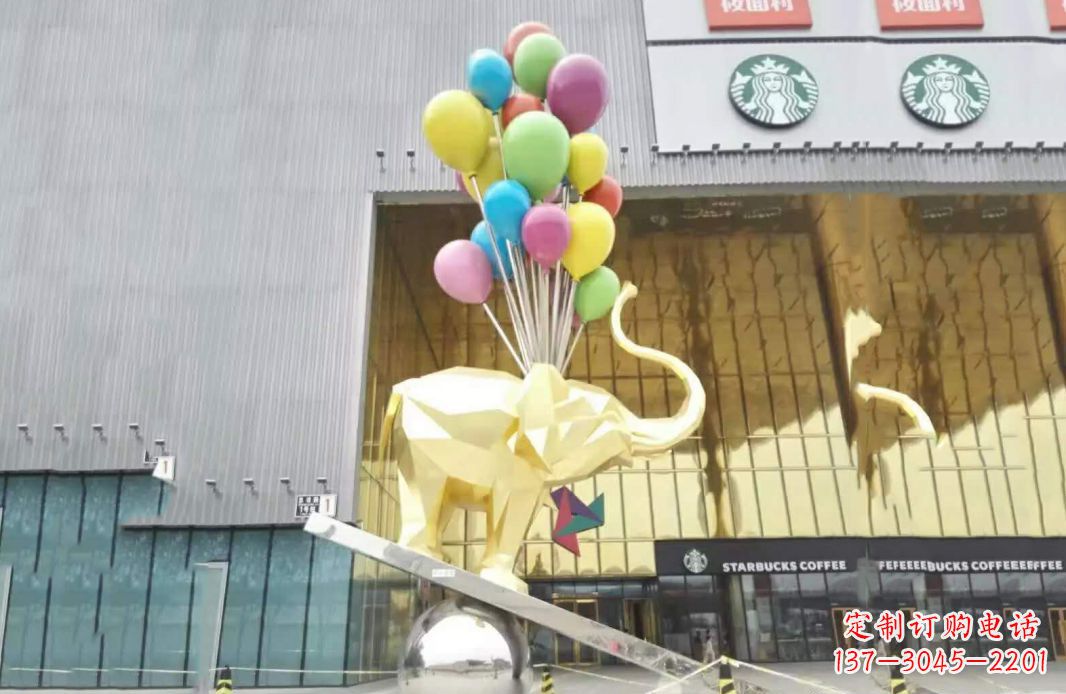 山西小象踩球不锈钢雕塑的魅力