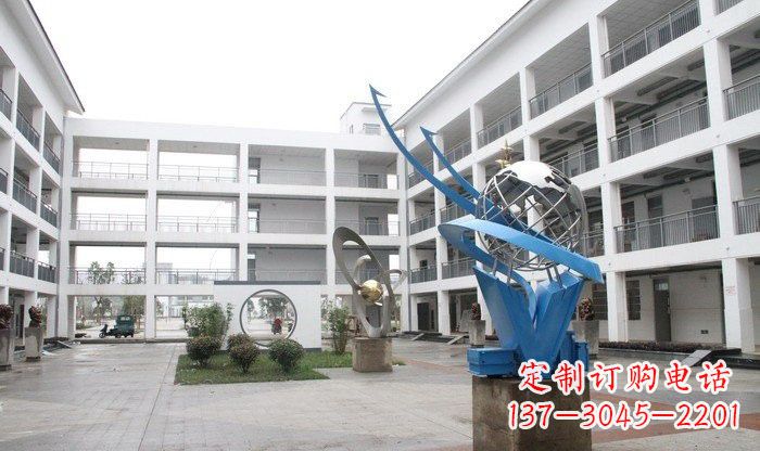 山西不锈钢地球雕塑缔造美丽的校园