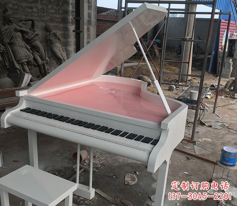 山西不锈钢校园钢琴雕塑 (2)