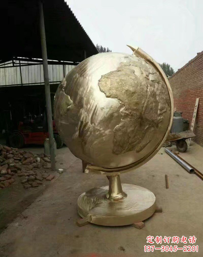 山西不锈钢地球仪雕塑象征地球家园