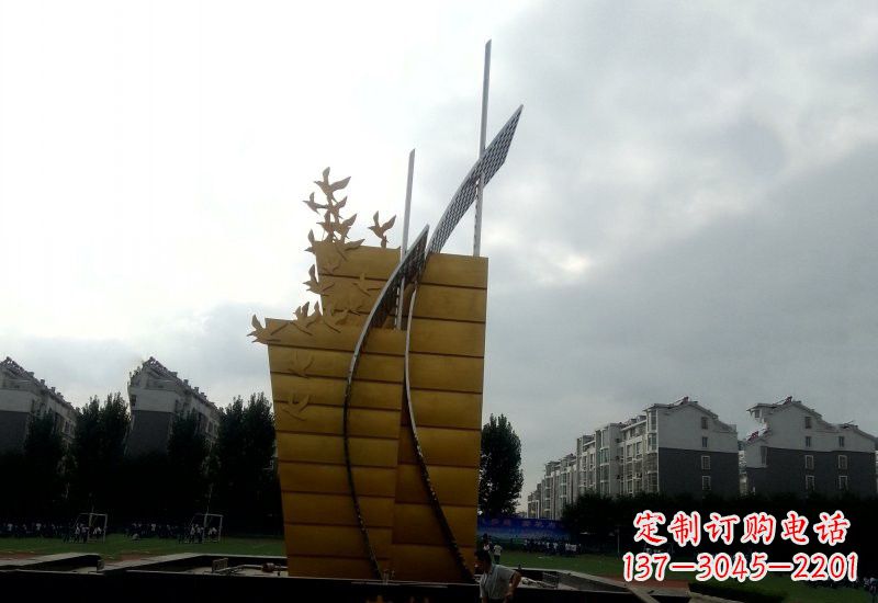 山西不锈钢校园帆船雕塑引领新时代