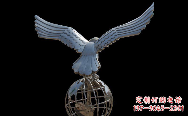 山西雄鹰的翱翔——不锈钢雄鹰雕塑