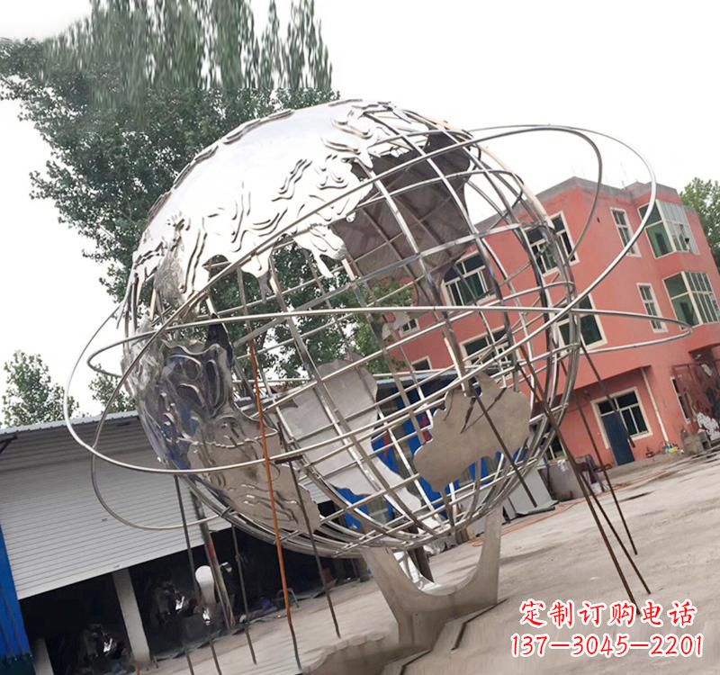 山西不锈钢艺术镂空地球仪雕塑
