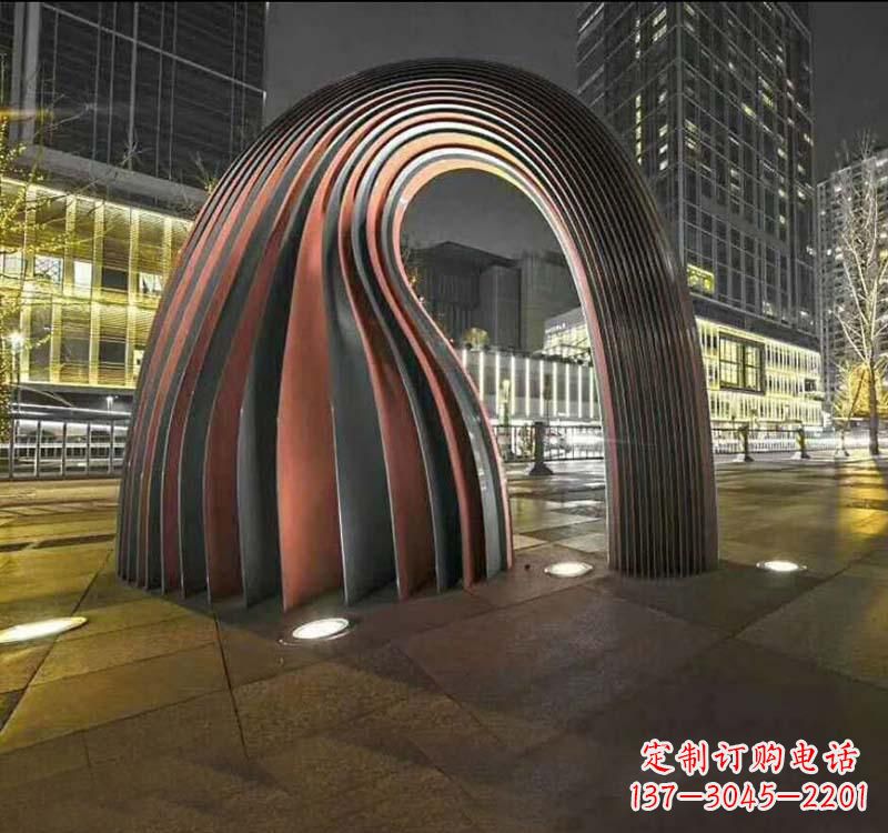 山西不锈钢异形拱门雕塑