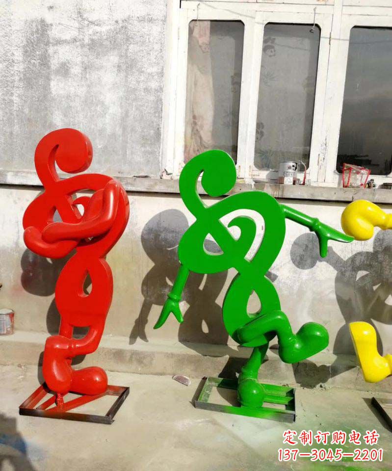 山西美妙音乐不锈钢音符雕塑