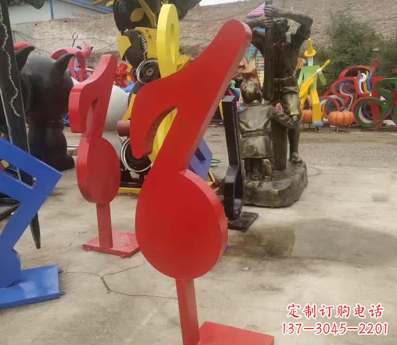 山西不锈钢音符雕塑悠扬的音乐美学