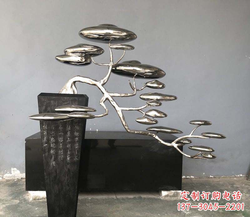山西不锈钢迎客松雕塑雕塑带来的美丽