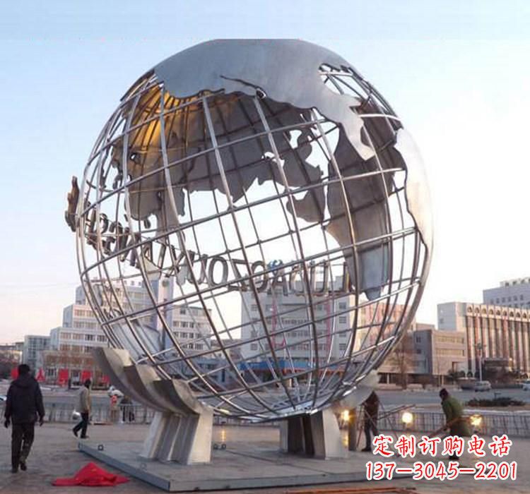 山西不锈钢地球仪雕塑一座充满美丽与灵性的艺术品
