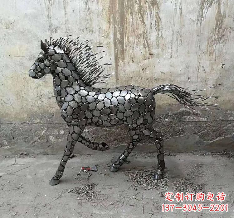 山西不锈钢园林动物马雕塑