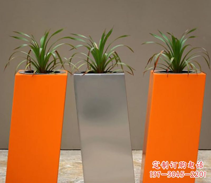 山西不锈钢花盆雕塑一种全新的视觉体验