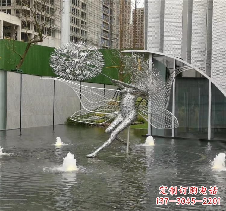 山西美丽的不锈钢蒲公英雕塑