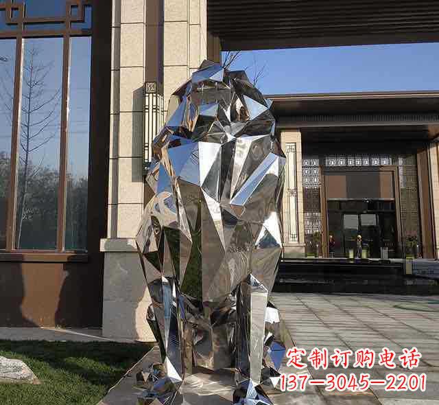 山西不锈钢园林狮子雕塑