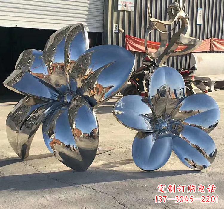 山西不锈钢园林艺术荷花雕塑